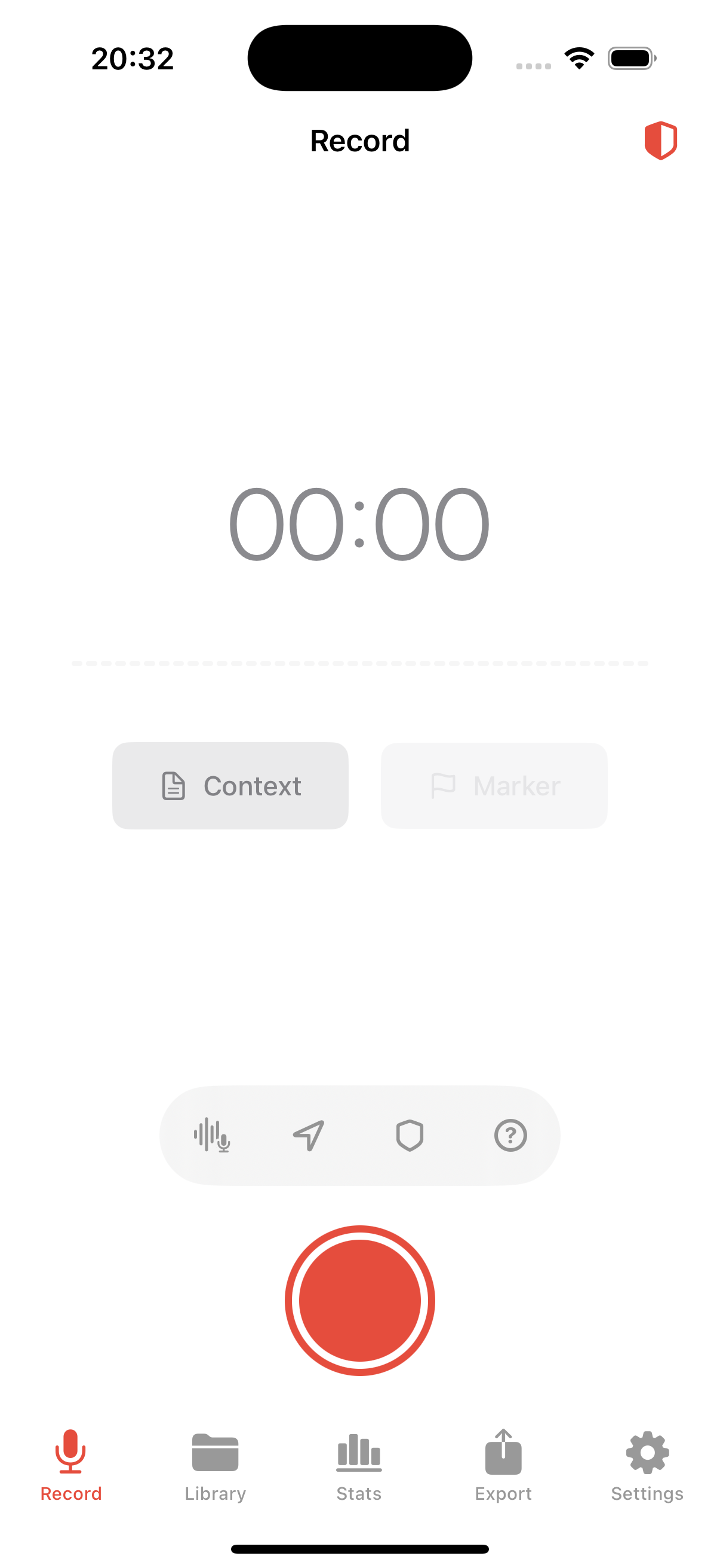 The current Dispatch Record screen on iPhone